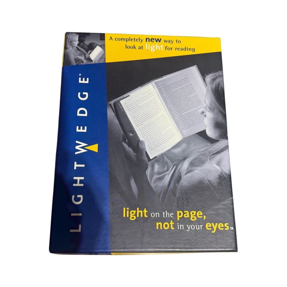 Lightwedge LED Book Light‎ Original Large Black in Box Light Wedge 6.75"x9.25"